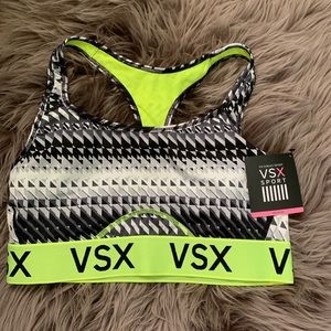 Green and Black Victoria’s Secret Sports Bra Size Medium